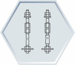 Фундаментные болты тип 3 составные